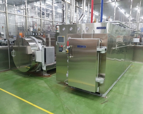 Retort sterilizer at BK bio's Jeju facility.