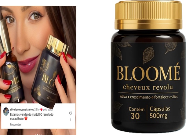 BLOOMÉ hair-health capsules made with BK bio's Sargassum and Cudrania extract, sold in America